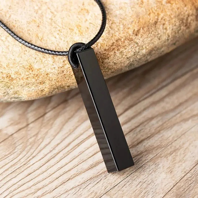 Strong Black Obsidian Gemstone Necklace