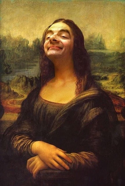 Humorous Mona Lisa Wall Art Canvas Print