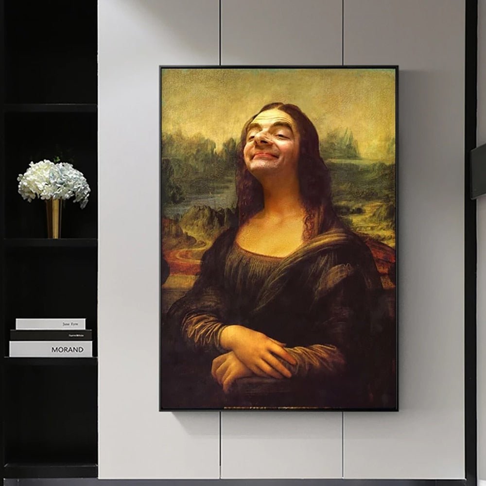 Humorous Mona Lisa Wall Art Canvas Print - Halri