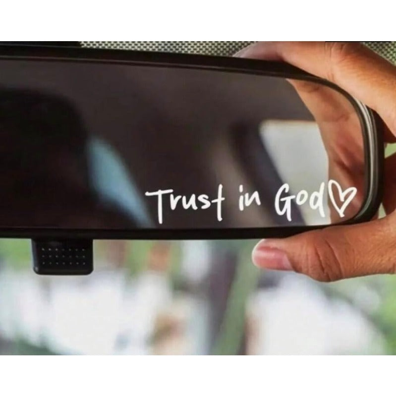 Faith Rear View Mirror Car Sticker - Halri