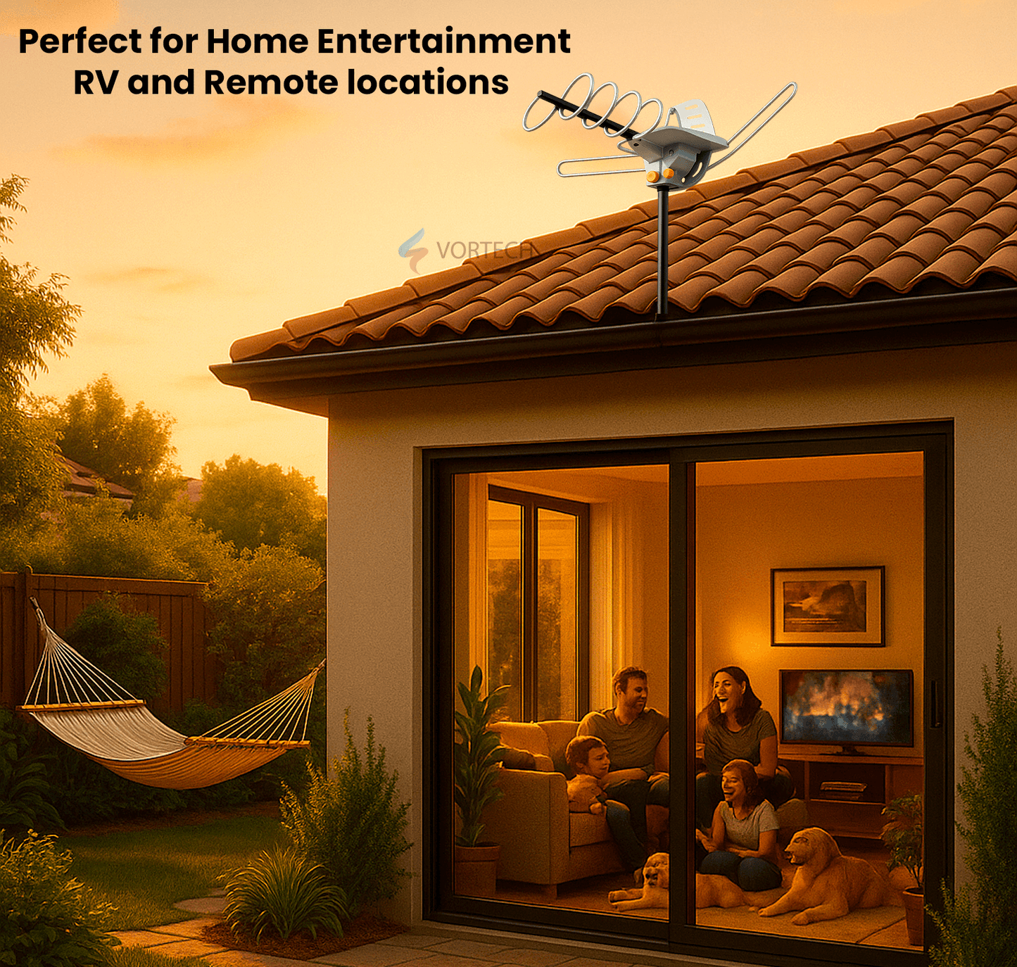 Long Range HD Outdoor TV Antenna | 360° Signal Reception