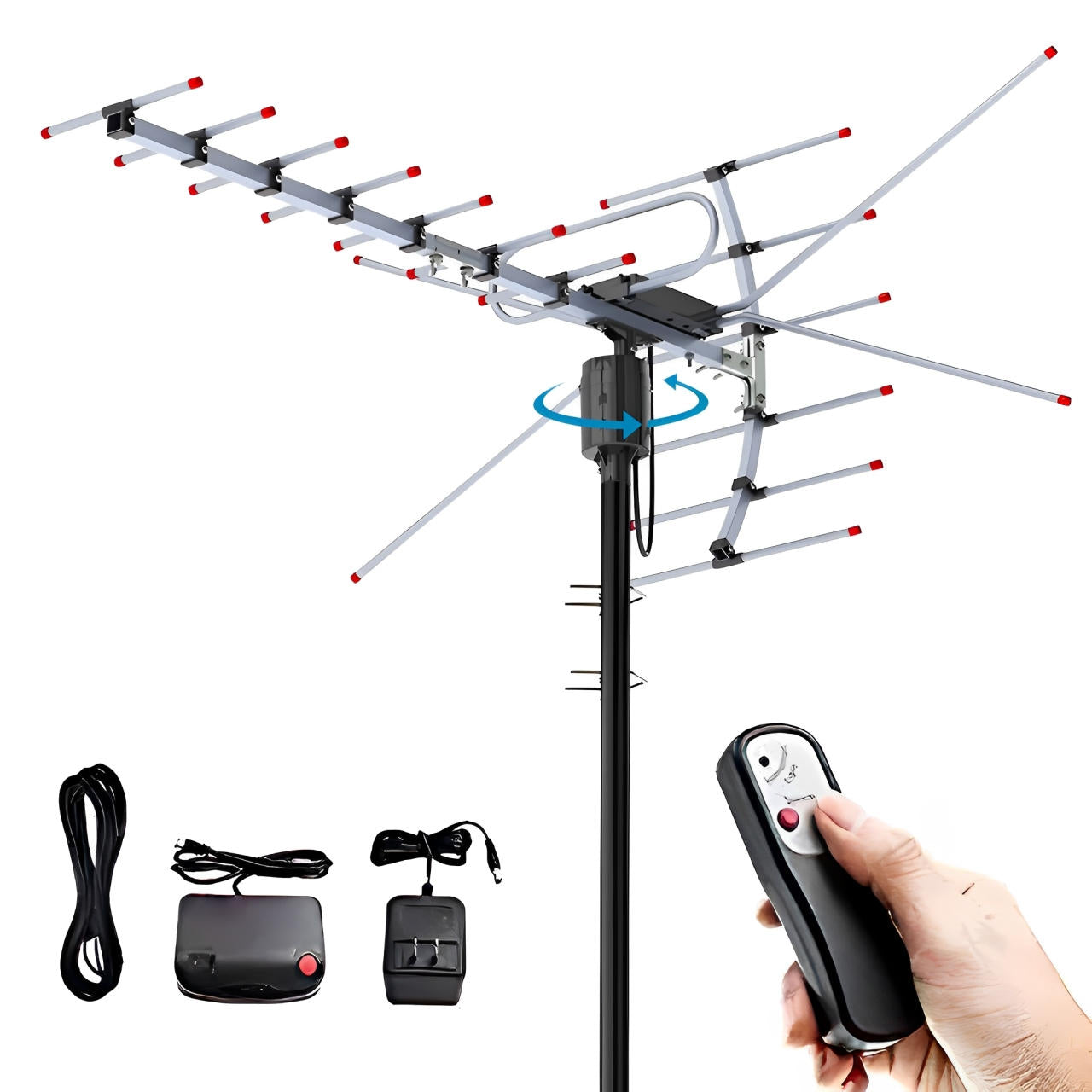 Long Range Outdoor HDTV Antenna with 360 Motor - Halri