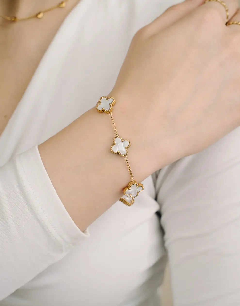 Lucky Four Leaf Clover Charm Bracelet - Halri