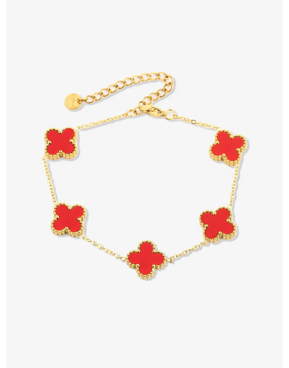 Lucky Four Leaf Clover Charm Bracelet