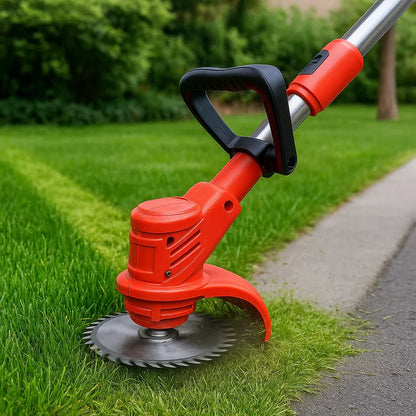 Wireless Lawn Trimmer with Adjustable Cutting Blade