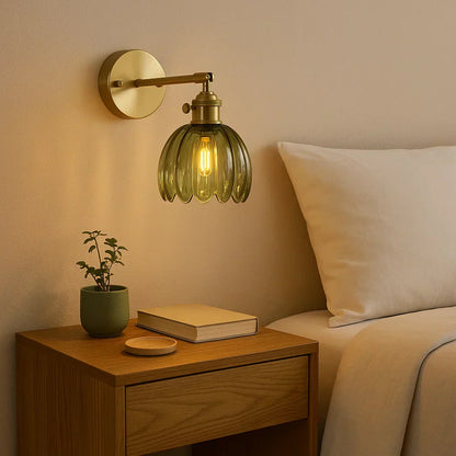 Classic Tulip Shaped Wall Lamp Vintage Accent Light