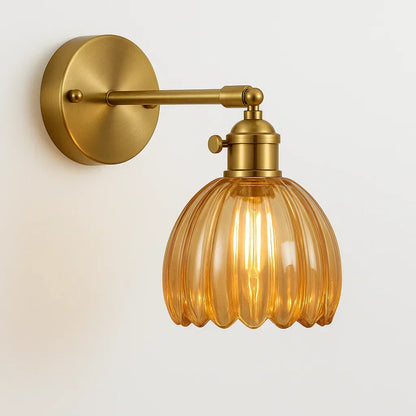 Classic Tulip Shaped Wall Lamp Vintage Accent Light