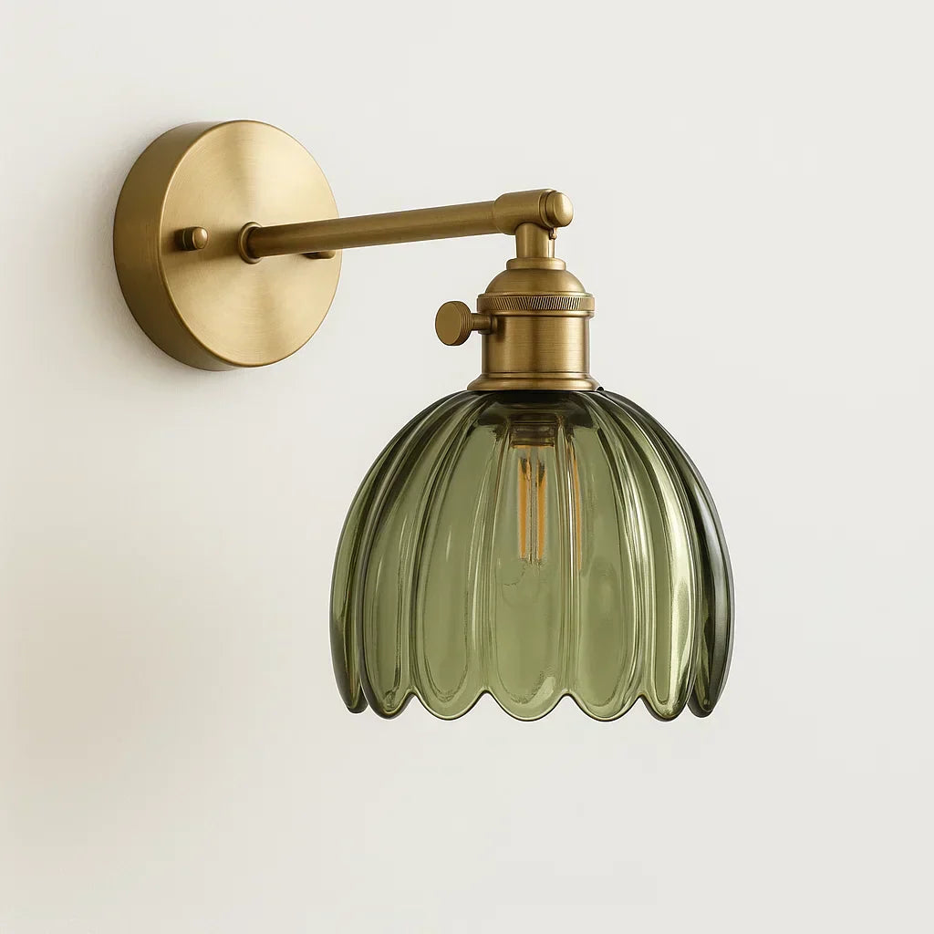 Classic Tulip Shaped Wall Lamp Vintage Accent Light