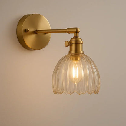 Classic Tulip Shaped Wall Lamp Vintage Accent Light