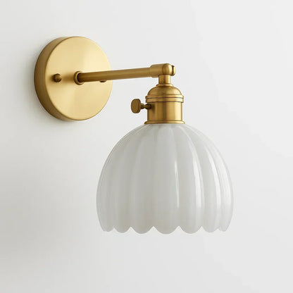 Classic Tulip Shaped Wall Lamp Vintage Accent Light