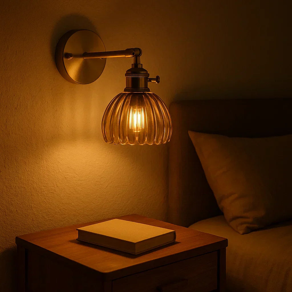 Classic Tulip Shaped Wall Lamp Vintage Accent Light
