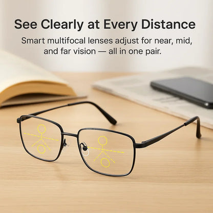 Anti Glare Progressive Eyeglasses with Comfort Fit