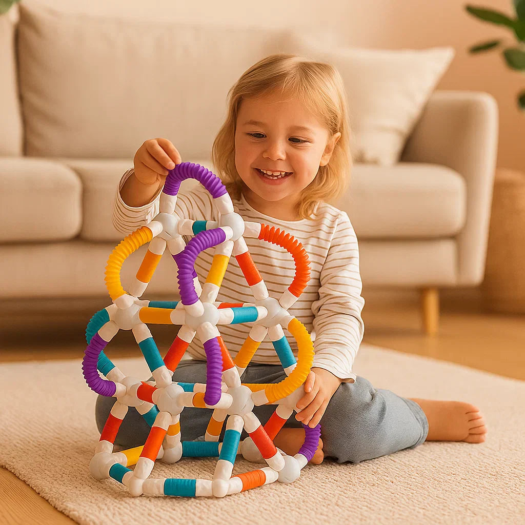 Colorful Kids Magnetic Construction Blocks Set