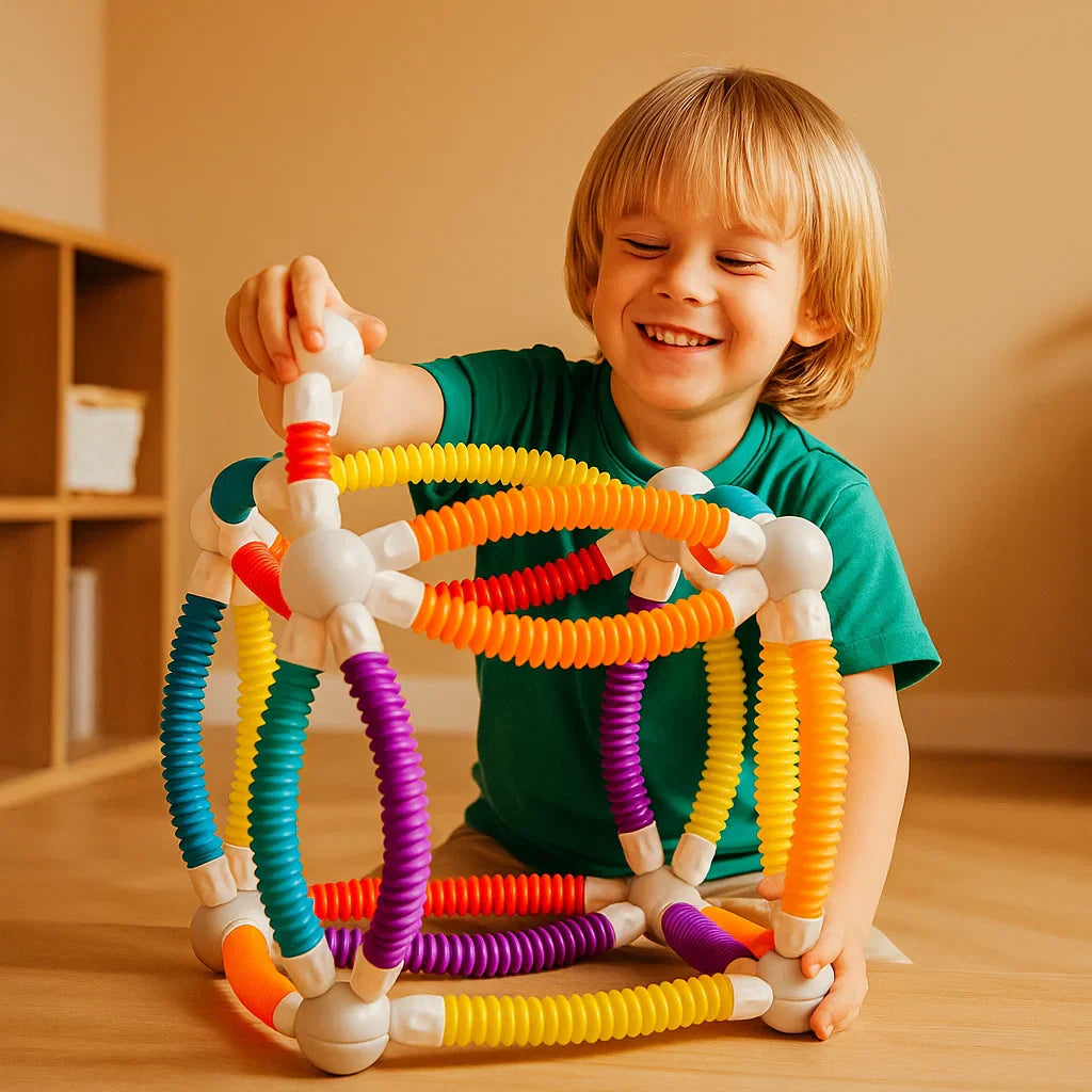 Colorful Kids Magnetic Construction Blocks Set