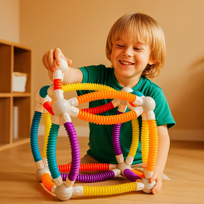 Colorful Kids Magnetic Construction Blocks Set