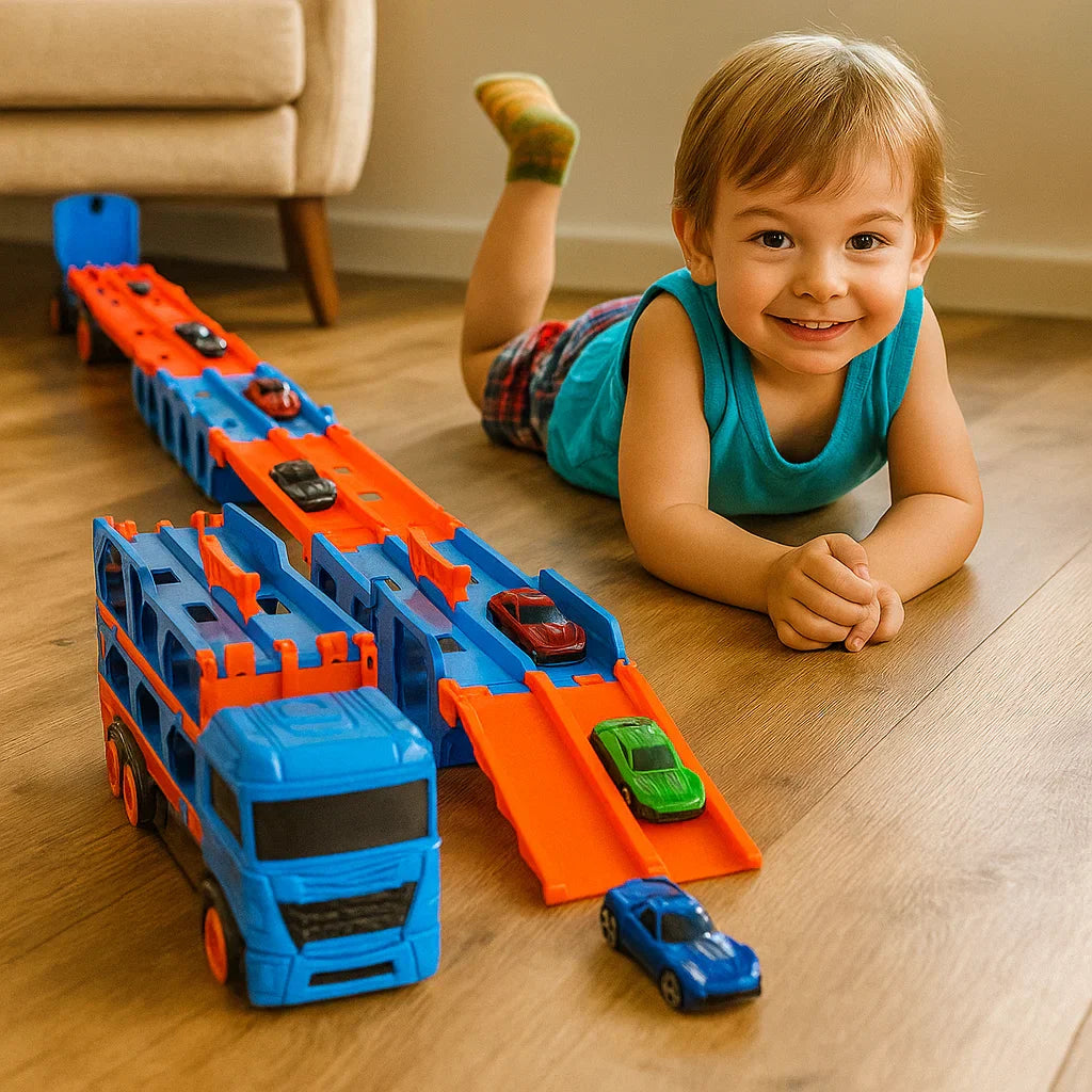 Fun Car Play Set with Folding Stunt Track - Halri