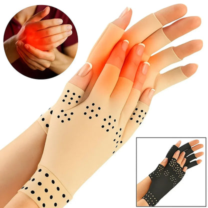 Warm Therapeutic Fingerless Gloves for Arthritis Relief