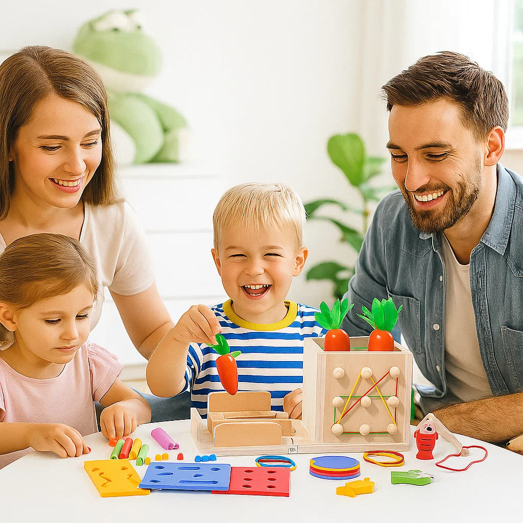 Wooden Educational Shape Sorting Cube Toy Block - Halri