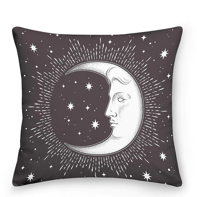 Colorful Astrology Sun Moon Throw Pillows