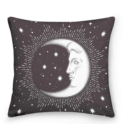 Colorful Astrology Sun Moon Throw Pillows