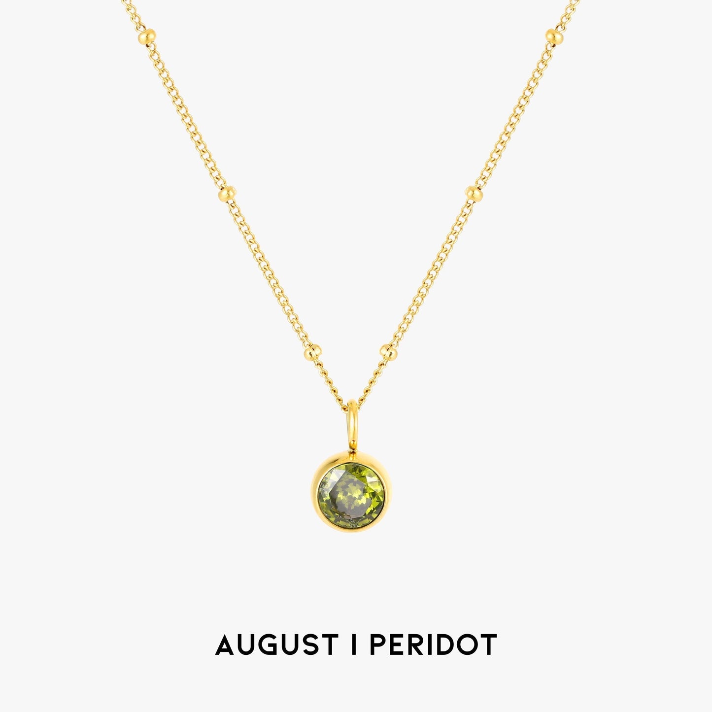 Gemstone Drop Pendant Necklace