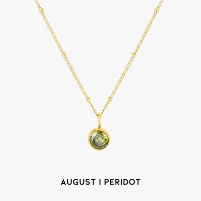 Gemstone Drop Pendant Necklace