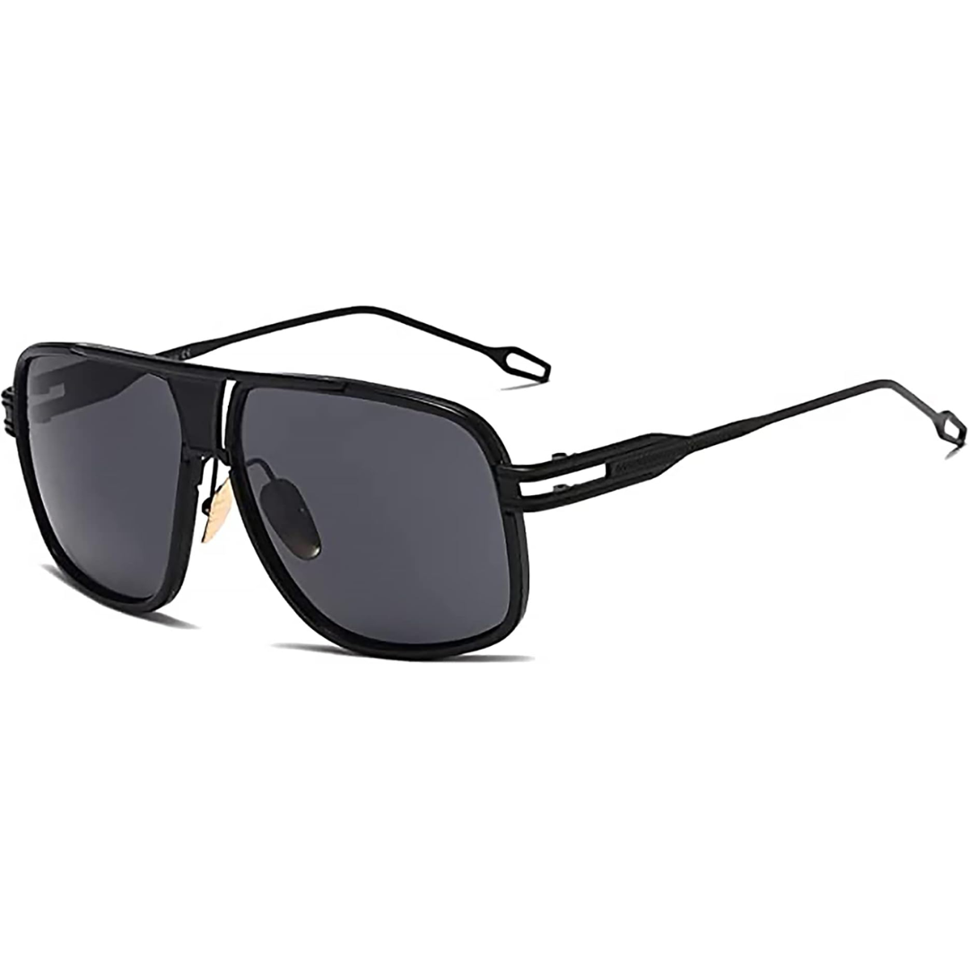 Men's Classic Pilot Sunglasses with Metal Frame and UV Protection - Halri