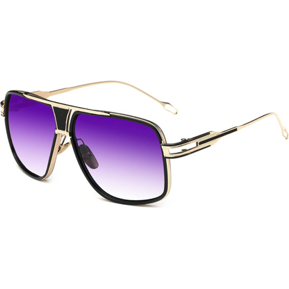 Men's Classic Pilot Sunglasses with Metal Frame and UV Protection