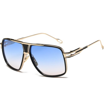 Men's Classic Pilot Sunglasses with Metal Frame and UV Protection