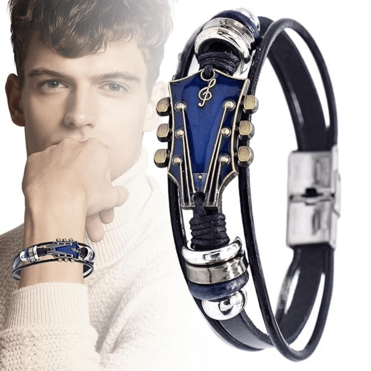 Genuine Musician Leather Wristband