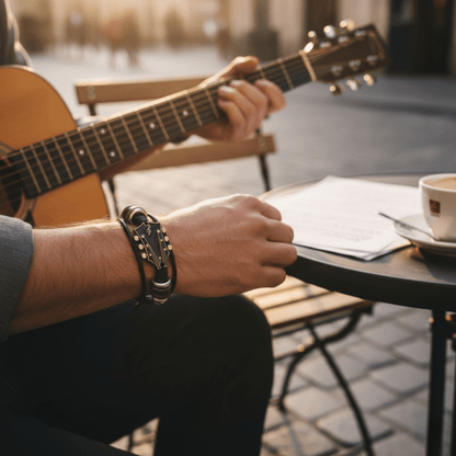 Genuine Musician Leather Wristband