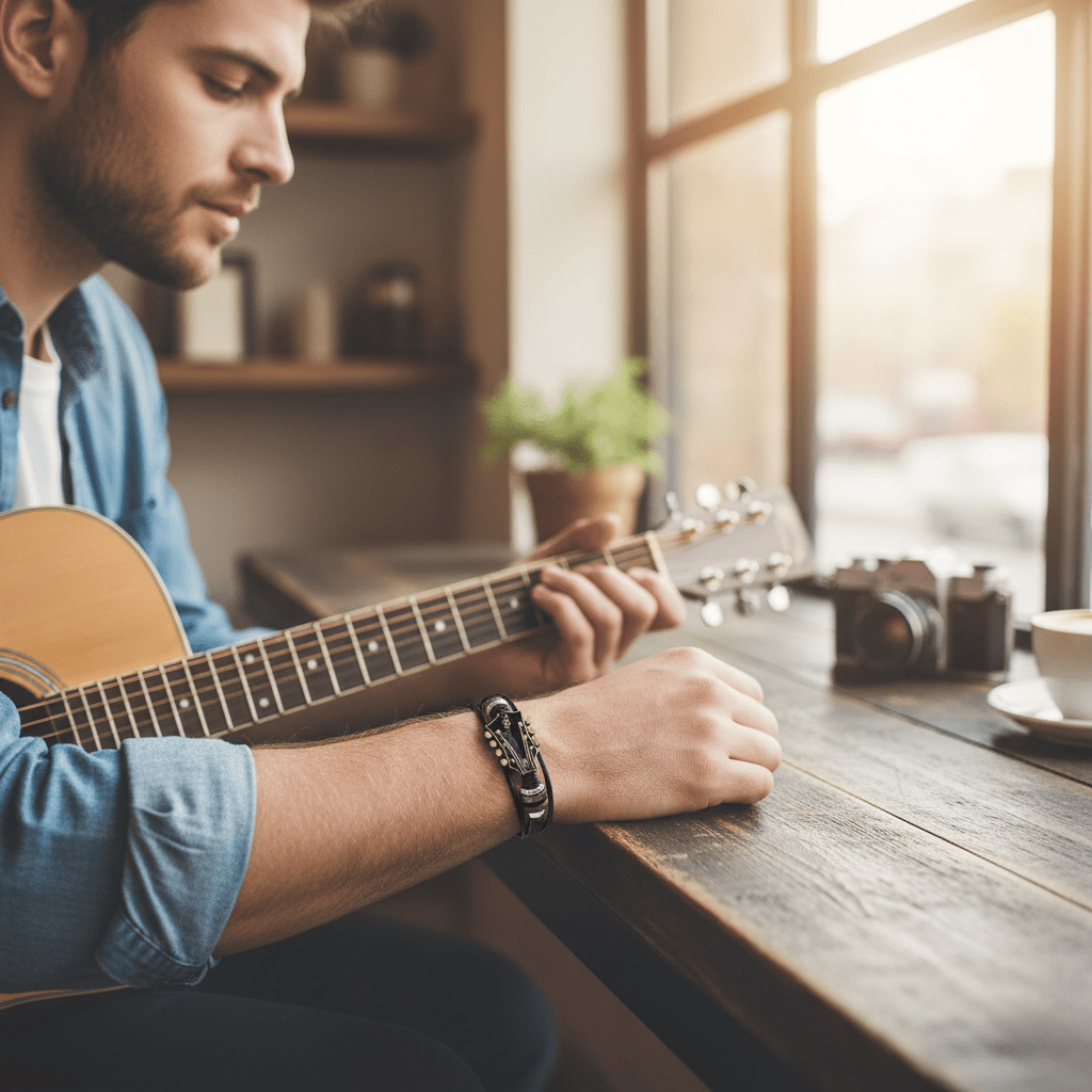 Genuine Musician Leather Wristband