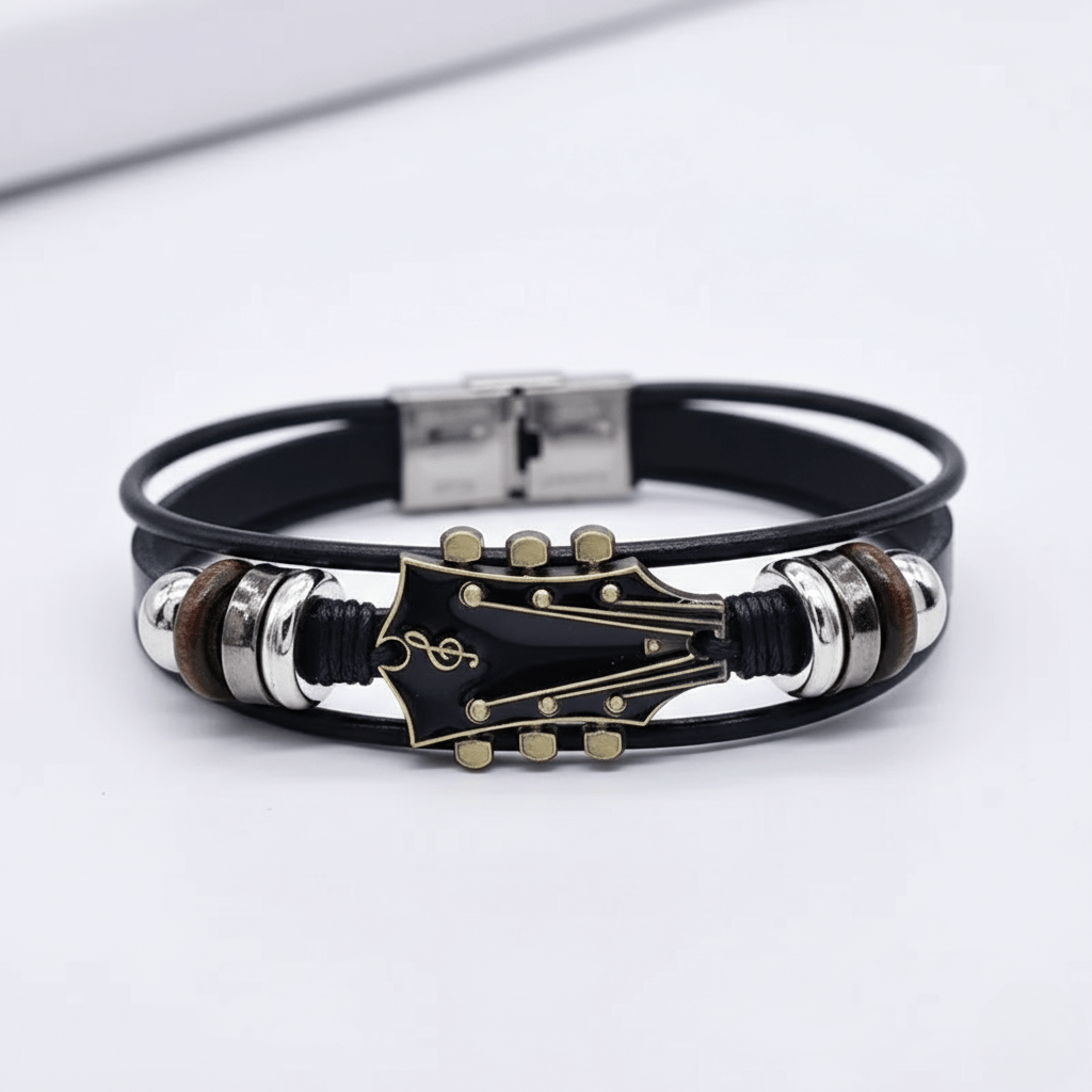 Genuine Musician Leather Wristband - Halri