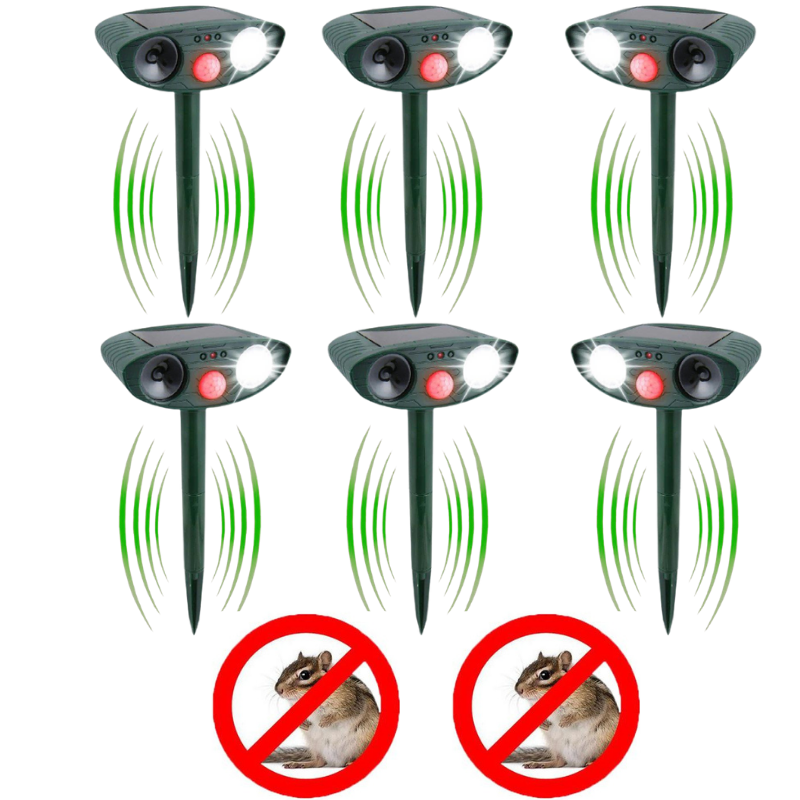 Outdoor Pest Repellent Device - Solar Powered Rodent Repeller - Halri