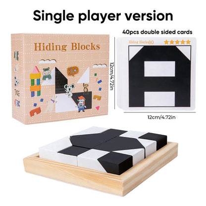 Handcrafted Wood Brain Teaser Puzzle Block - Halri