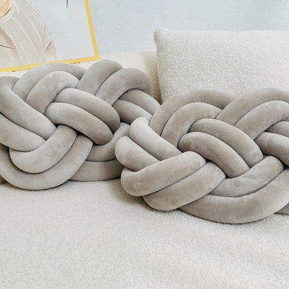Comfortable Fuzzy Round Throw Pillows - 2 Pack