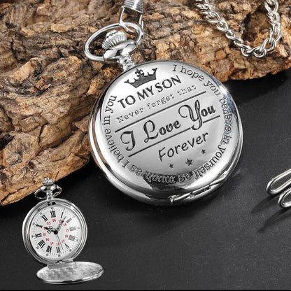 Affordable Leather Pocket Chain Quartz Watch