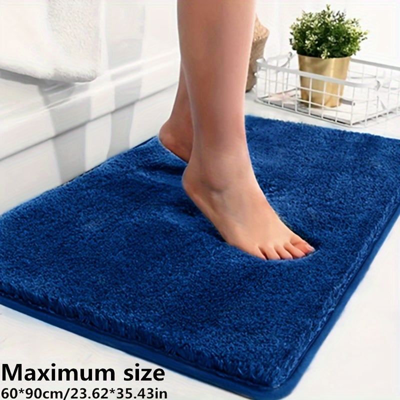 Plush Bathroom Mat - Soft Absorbent Non-Slip Bath Rug
