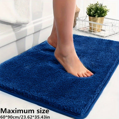 Plush Bathroom Mat - Soft Absorbent Non-Slip Bath Rug