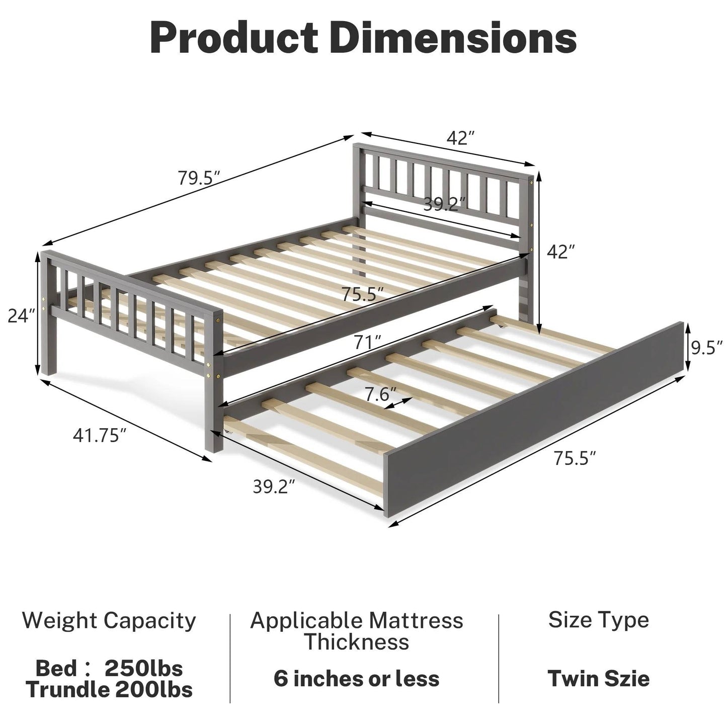 Space Saving Twin Size Bunk Bed