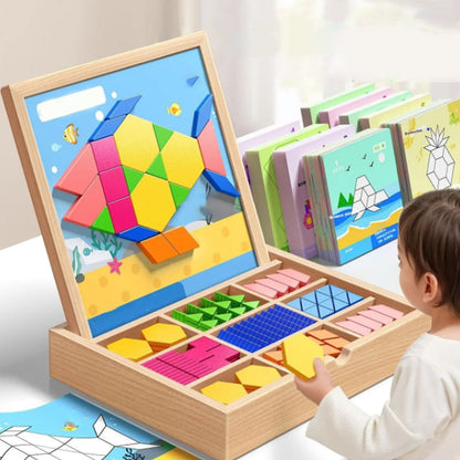Magnetic Wooden Building Blocks for Kids - Halri
