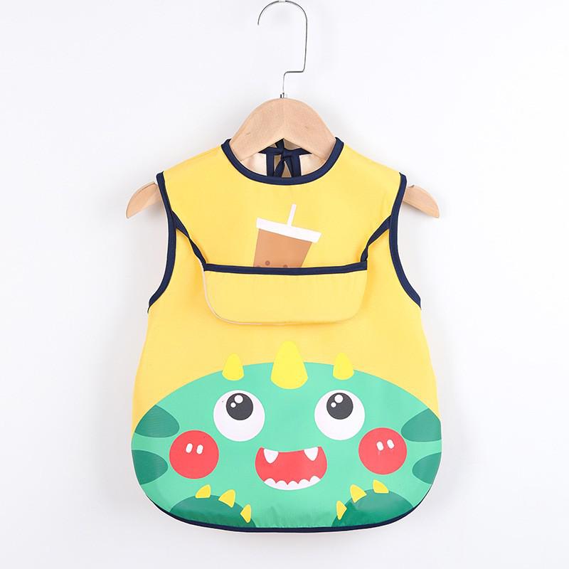 Cute Baby Bib Apron with Handy Pockets