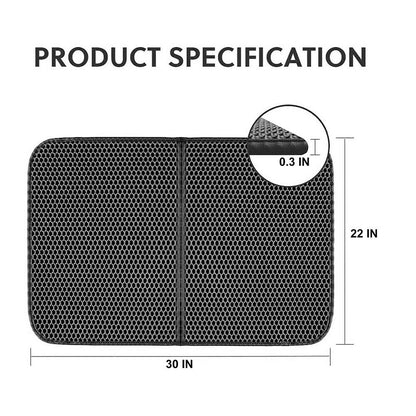 Easy Clean Rubber Anti-Slip Cat Litter Mat