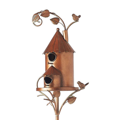 Colorful Yard Bird House Stakes