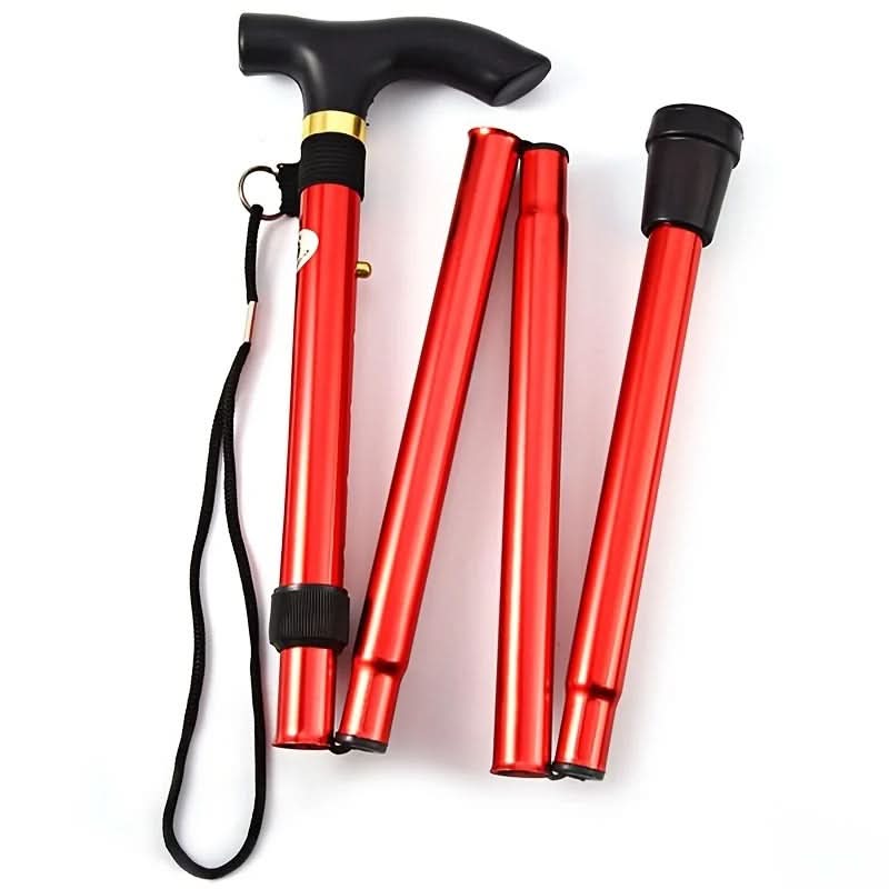 Compact Collapsible Walking Stick with Adjustable Handle