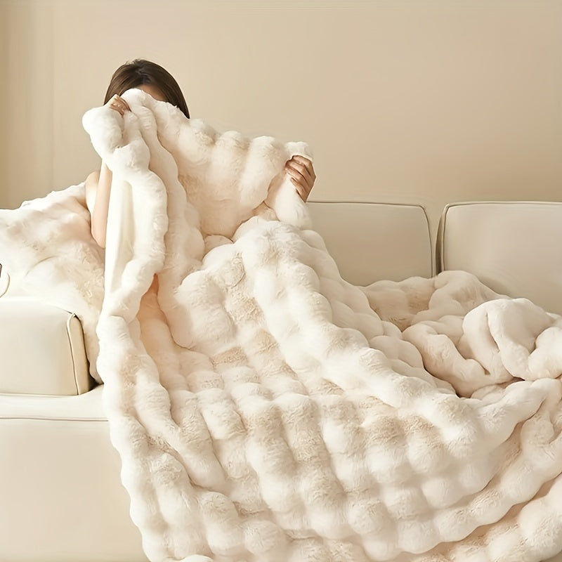 Soft Plush Rabbit Throw Blanket