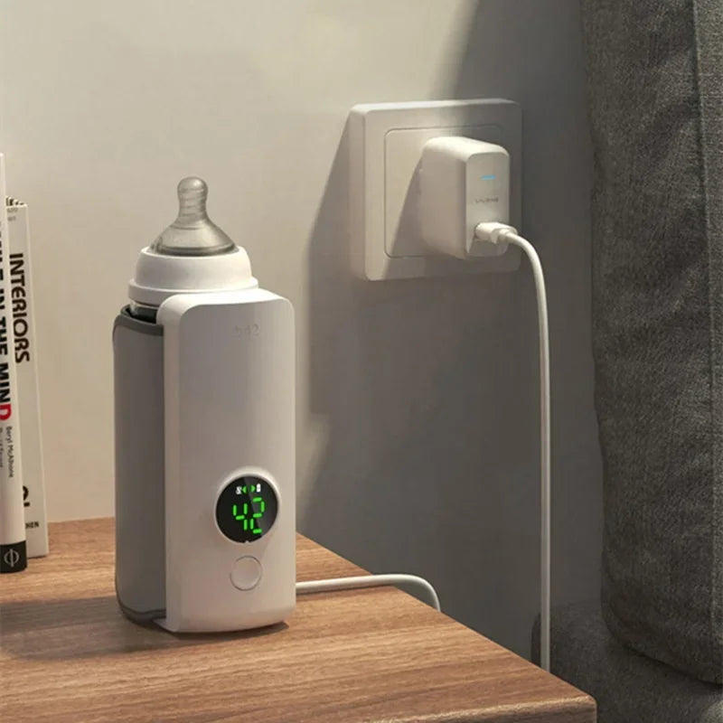 Compact Baby Bottle Warmer with Thermostat - Portable Travel Heater - Halri