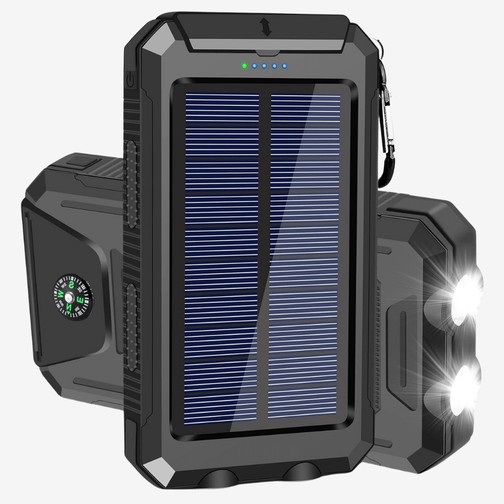 Durable Solar Powered 10000mAh Waterproof Battery Pack - Halri