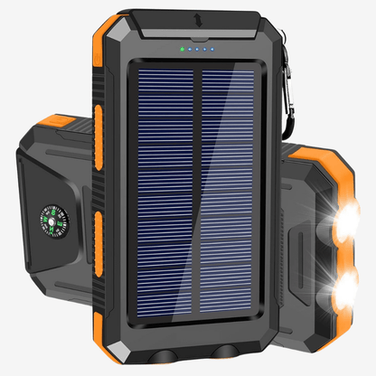 Durable Solar Powered 10000mAh Waterproof Battery Pack