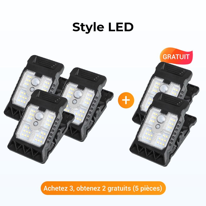 Bright Solar Powered Clamp Lamp